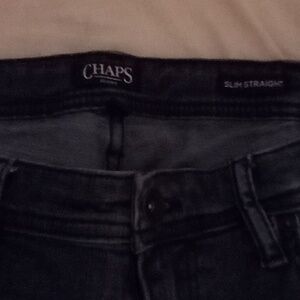 Mens blue chaps slim straight jeans